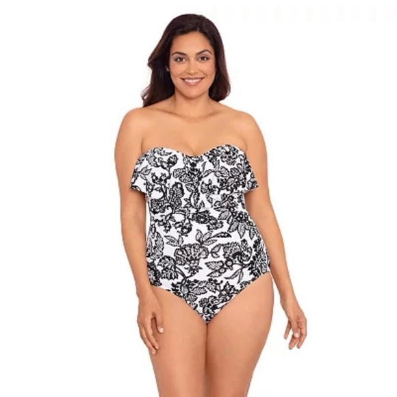 NWT Bal Harbour Tummy Control One Piece Swimsuit - Picture 2 of 6